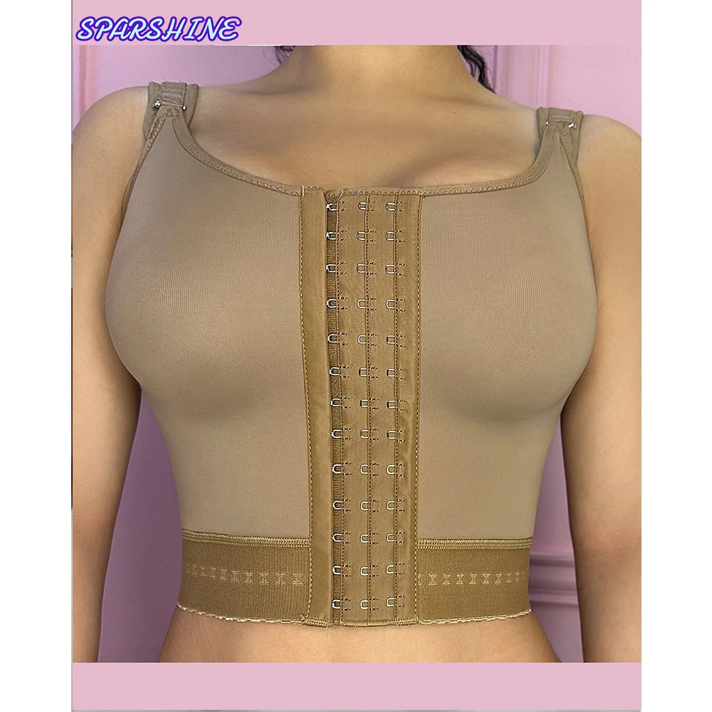 Fajas Colombiana-Soutien-gorge amincissant à haute compression pour femmes, soutien-gorge saillant avec crochet, correcteur de posture, vêtements