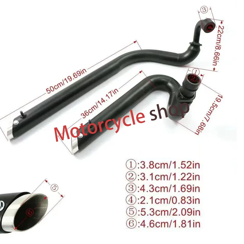 For Yamaha V star 650 XVS650 XVS400 DS650 400 Dragstar 400 Drag Star 650 All Year Motorcycle Exhaust Muffler Pipe Silencer