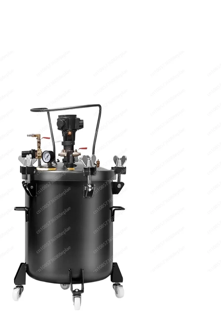 

NEW 10L Pressure Paint Tank Spray Gun Sprayer Pressure Regulator Manual Auto Air Mix Agitator Industrial Paint