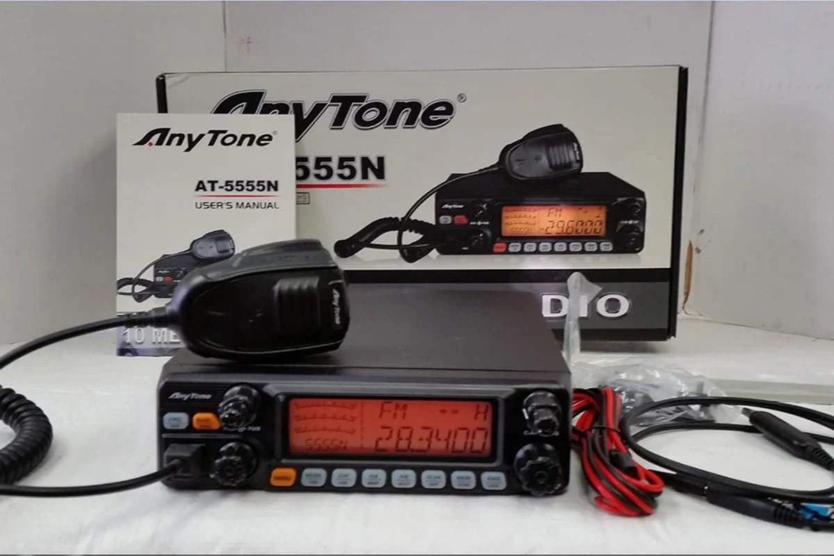 New Original CB Radio Anytone AT-5555N II 28.000 - 29.699 Mhz 40 Channel  Mobile Transceiver  AM/FM/SSB LSB USB 10 Meter Radio