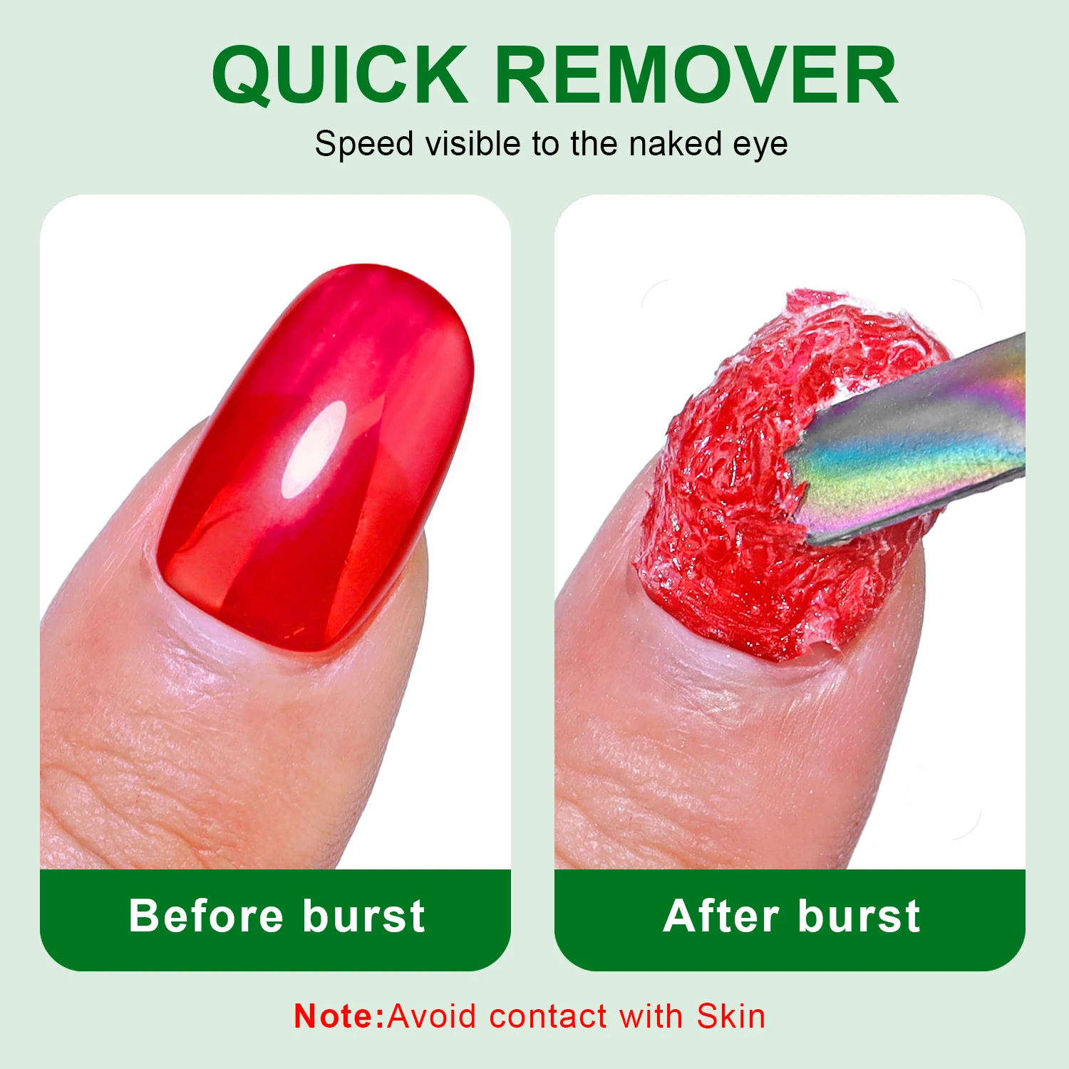 TWOING 15ml Magiczny Szybki Zmywacz do Lakierów Hybrydowych UV Soak Off Semi Permanentnych Narzędzia do Usuwania Lakierów do Paznokci Manicure