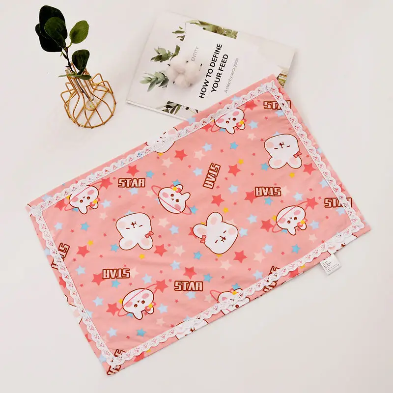 Cartoon Style Cotton Children Pillowcase Sweat-absorbing Breathable Four Seasons Pillowcase Household Pillow Dust Protect Cover