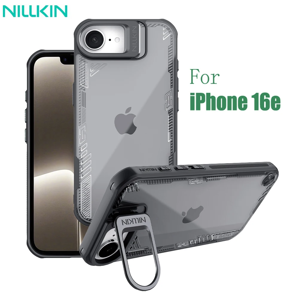 

Чехол для iPhone 16e NILLKIN Iceblade, противоударный, прозрачный, экологически чистый, прозрачная задняя крышка для iPhone16e с держателем для камеры
