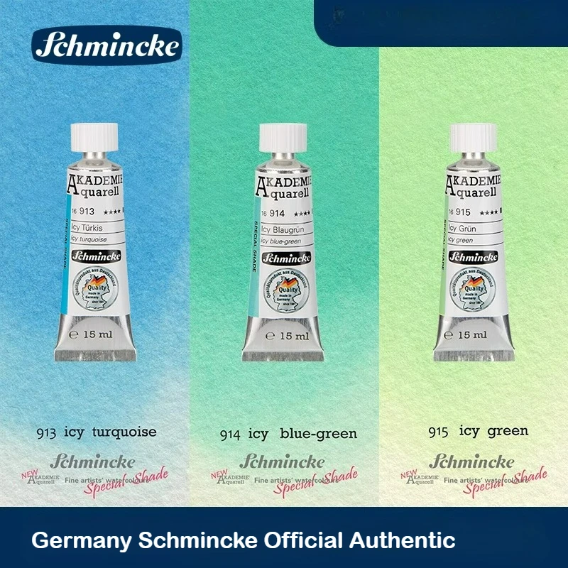 Deutschland Schmincke - Akademie ® Feinste Künstler-Aquarellfarben, 15ml Tuben, neue Farben, brillant, hoch lichtbeständig und cadmiumfrei – Detail 8
