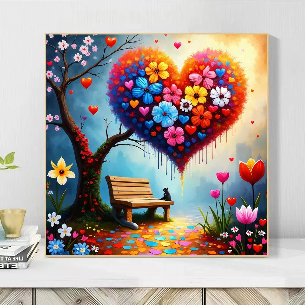 New Arrivals Pictures By Numbers Tree Landscape Abstract On Canvas Painting By Numbers Heart Flower No Frame Wall Decor