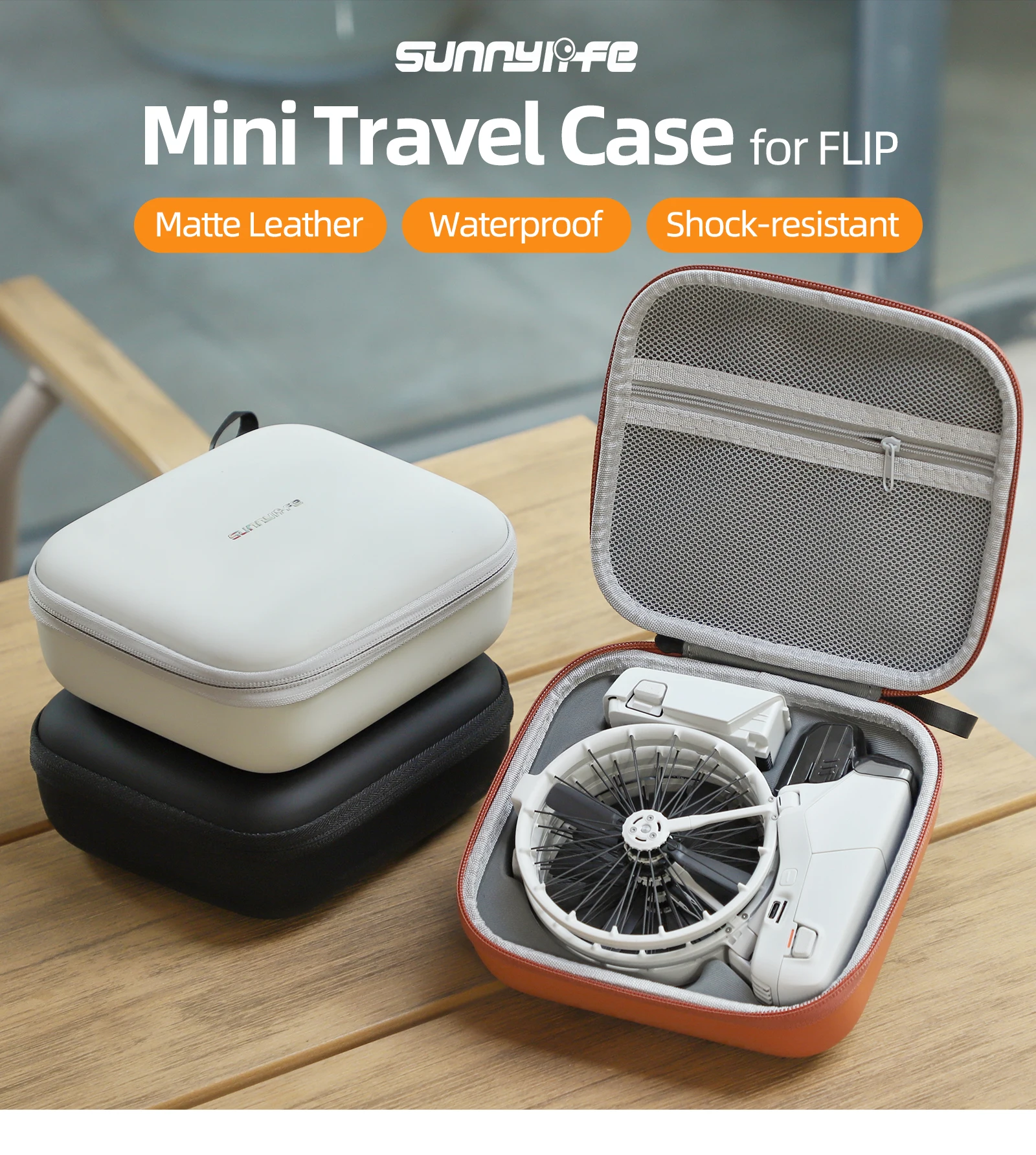 

for DJI Flip Organizer Bag Single Dual Power Version Protective Case Portable Hard Shell Case Orange Gray Black