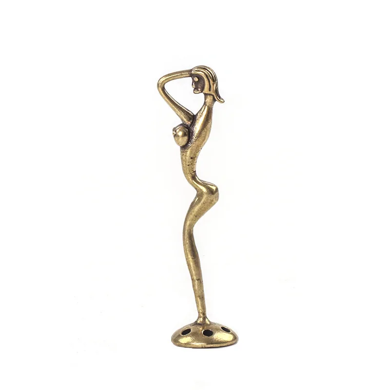 Brass Goddess Tamper Creative Art Design Pipe Tamper Portable Dry Pipe Press Tool Smoking Pipe Accessories Collectible Smoke Too
