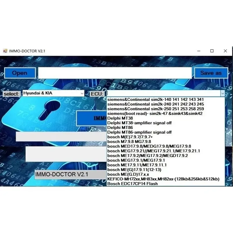 2024 Dernière IMMO DOCTOR V2.1 مع مفاتيح غير محدودة متعددة العلامات التجارية Immo Off Software ECU Chip Tuning for sim2k MT38 ME 17.9.2 MED1