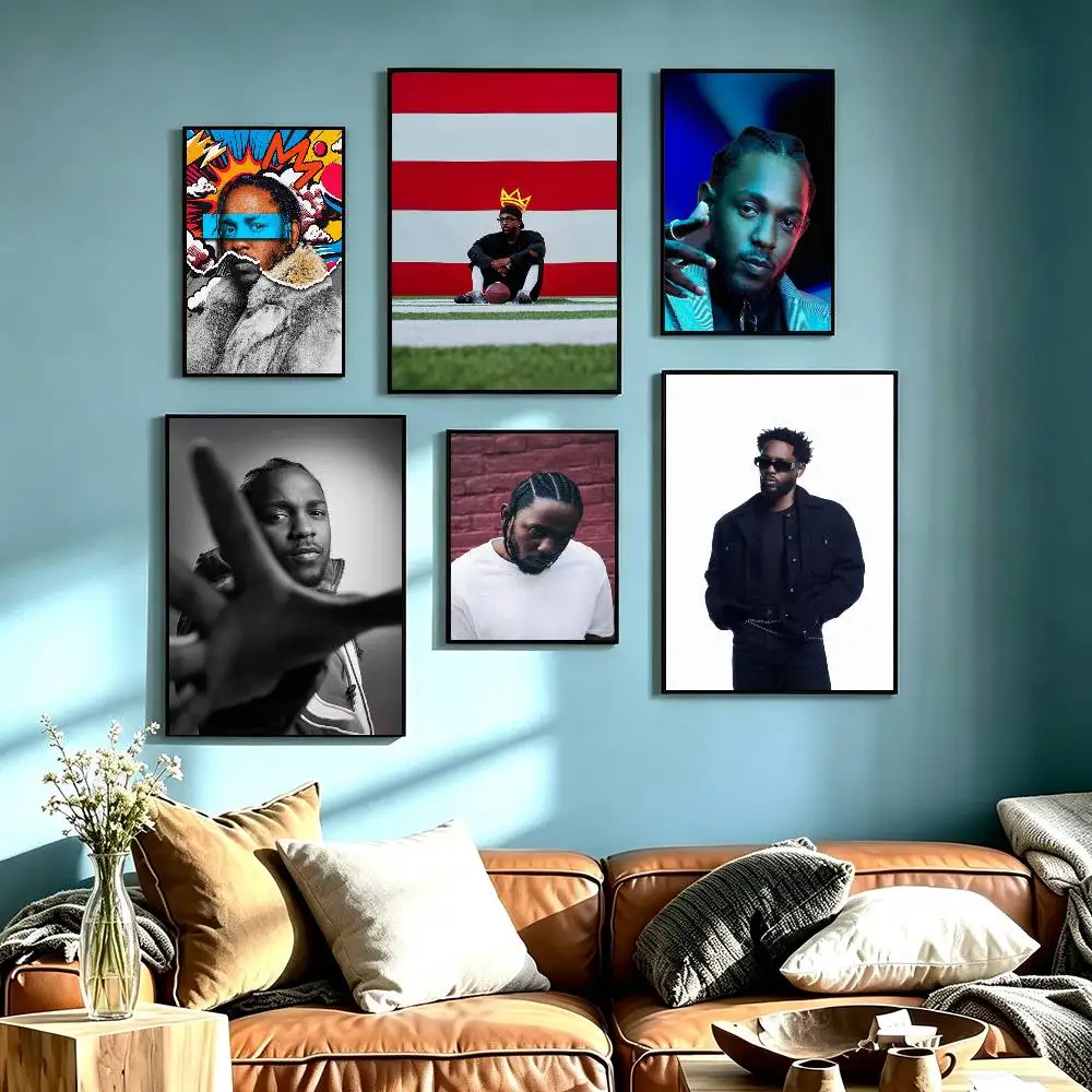 Hot Rapper K-Kendrick Lamar Poster Waterproof Wall Art Sticker For Bar Living Room Vintage Decor High Quality Print Gift
