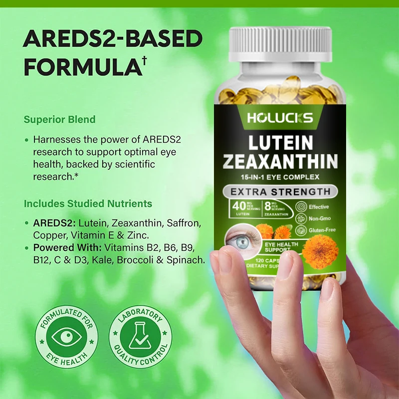 Buy 2 Get 2 Free! Lutein & Zeaxanthin Capsules, with Zinc, Support Macular Protection, Blue Light Filter & Eye Strain Relief - Detail 1
