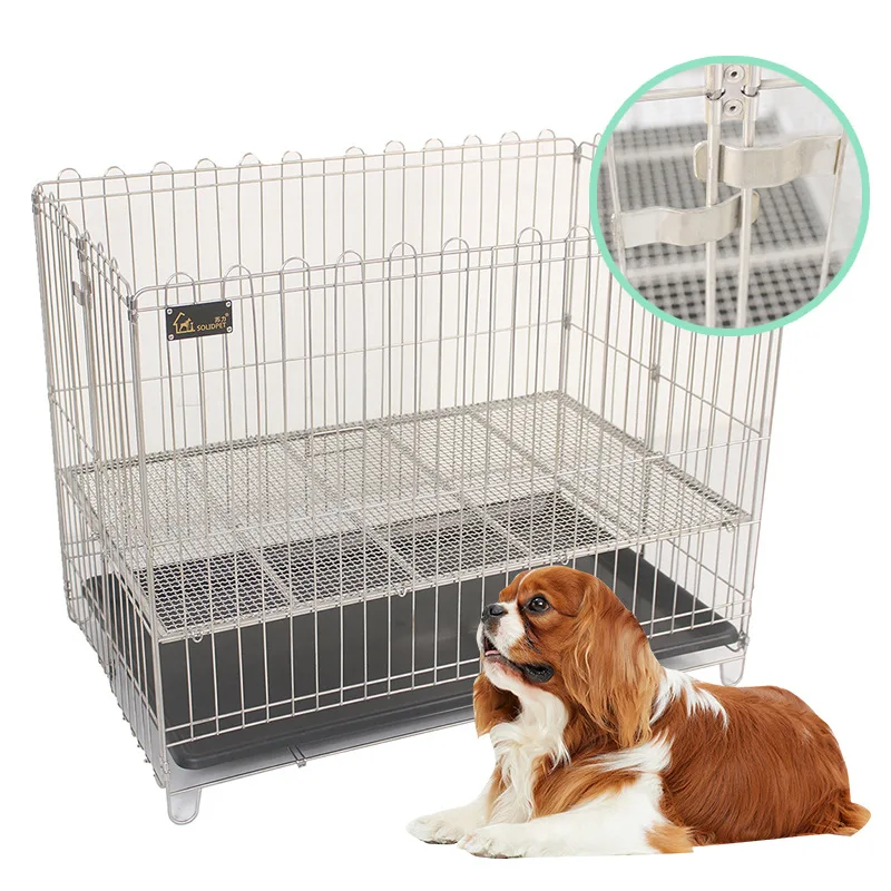 

Pet Fence Dog Cages Foldable Dog Cage Stainless Steel Dogs Fence Indoor Cat and Dogs Cage