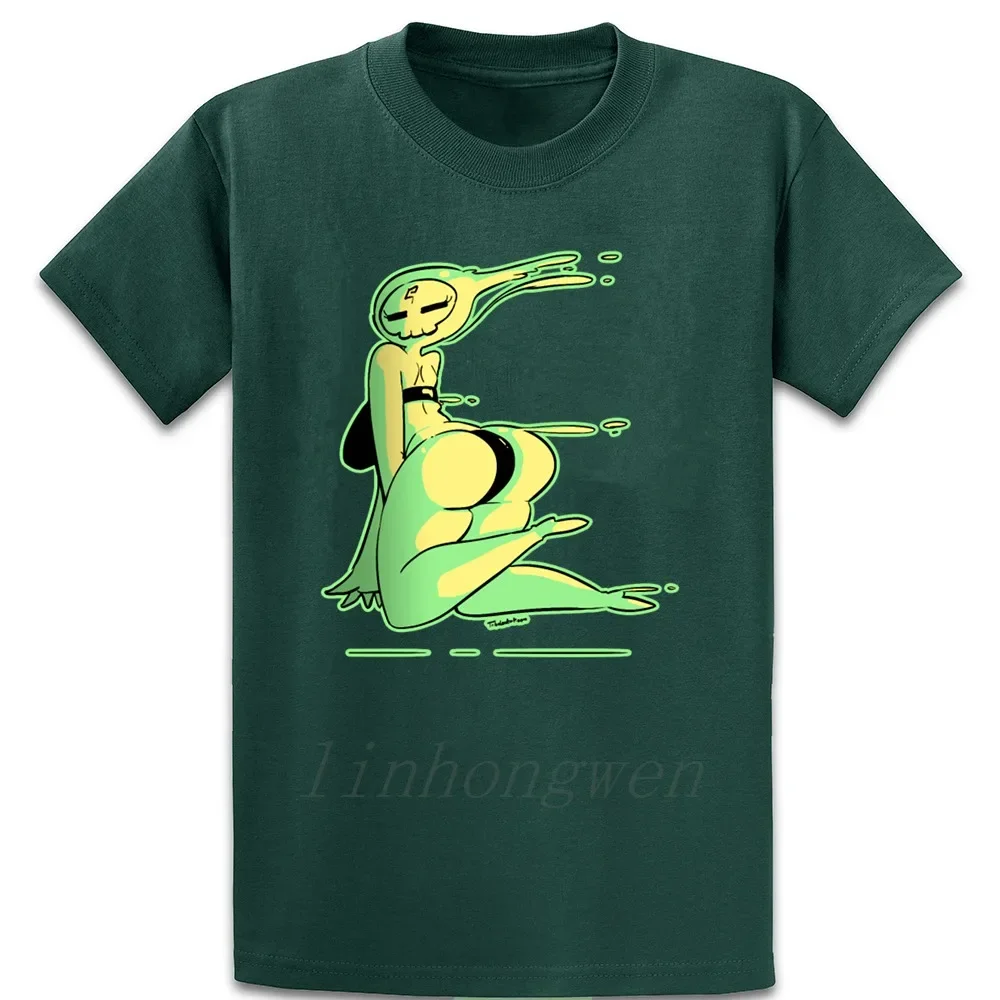 Thicc Ghost T Shirt Crazy Spring Autumn Short Sleeve O Neck Authentic Vintage Printing Natural Shirt