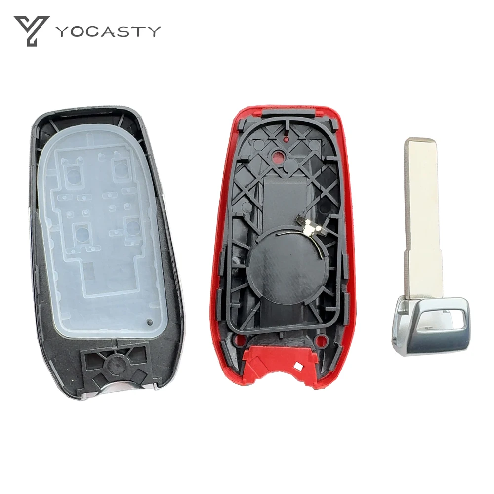 YOCASTY Remote Fob Car Key Shell Case Cover 4 Button CS094004 For Ferrari 2014-2020458 588 488GTB LaFerrari with Stickers