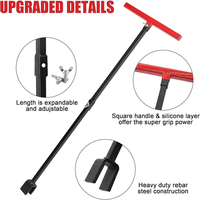 OLTRE-Water Meter Key With 4-Way Utility Key Water Shut Off Tool Valve Shutoff Key Tool For Main Water Meter