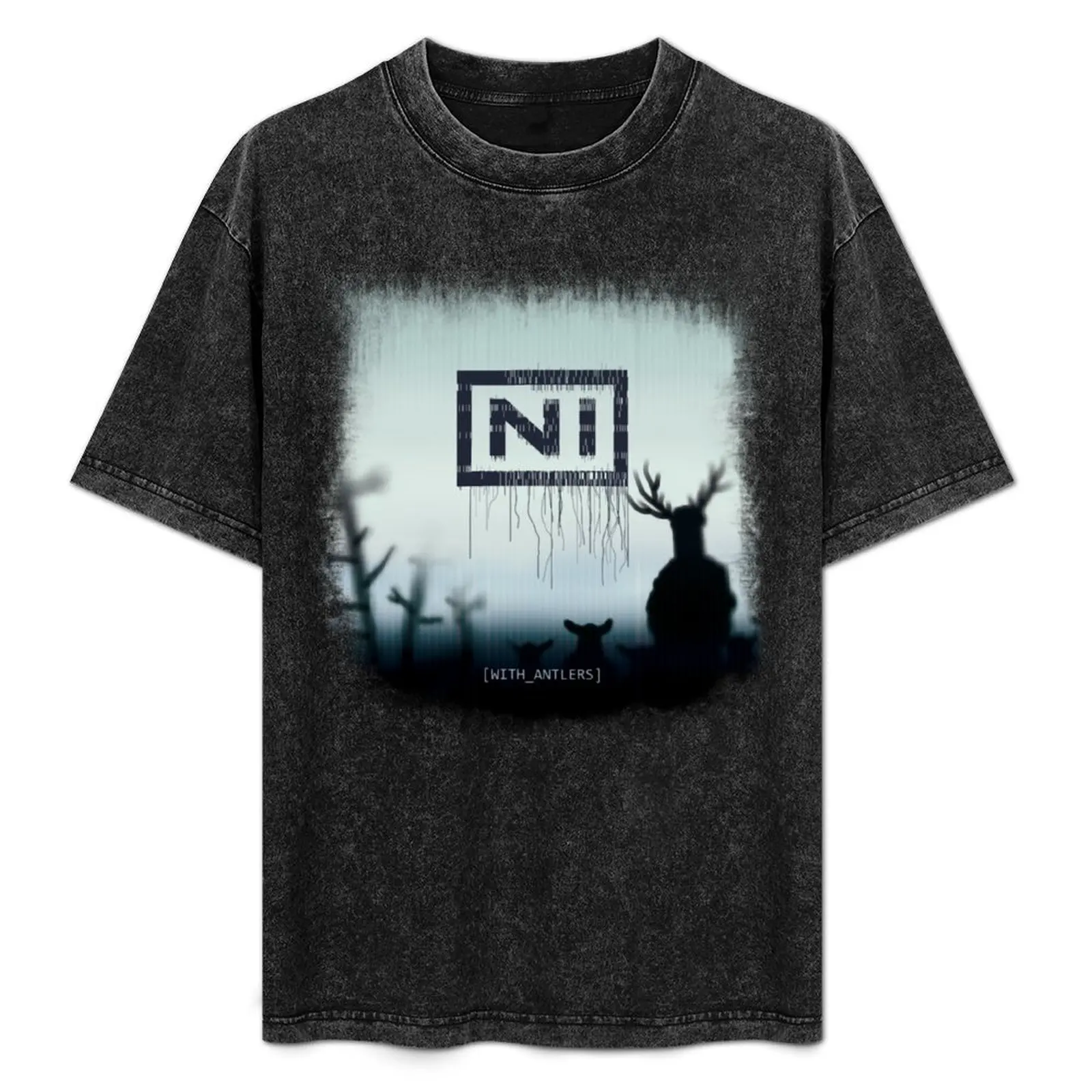 

NI Knights with antlers album cover parody music lovers humor T-Shirt Durable Work Wear T-Shirt