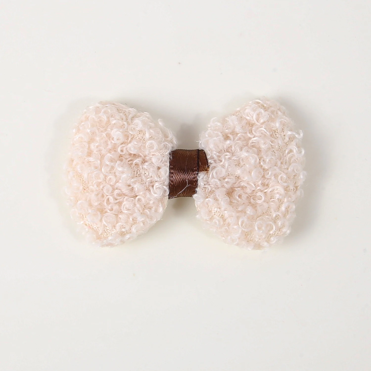 60pcs Plush Checkered Knitted Woolen Bow Floral Accessories For DIY Clothing Hat Gift Bag Box Brooch Decor Accessories