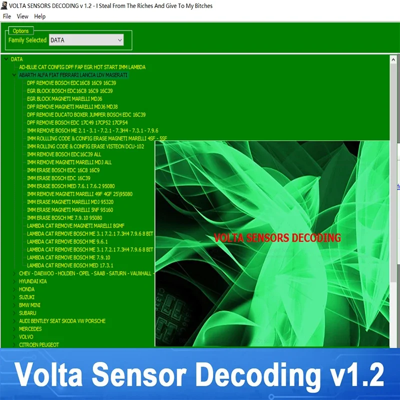 VOLTA SENSOR DECODING V1.2 for Car Truck Bus Tractor Car Repair Tool Diagnostic Tools