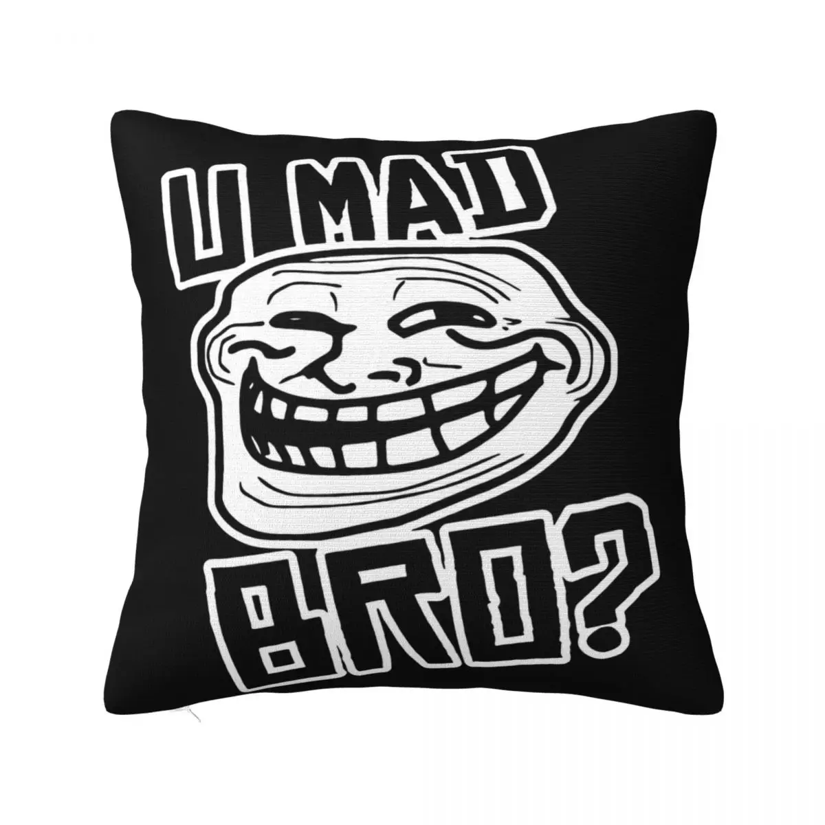 You U Mad Bro Troll Face Meme Internet Pillowcase Cushion Sofa Throw Pillow Throw Pillow Decorative Pillowcases Customizable