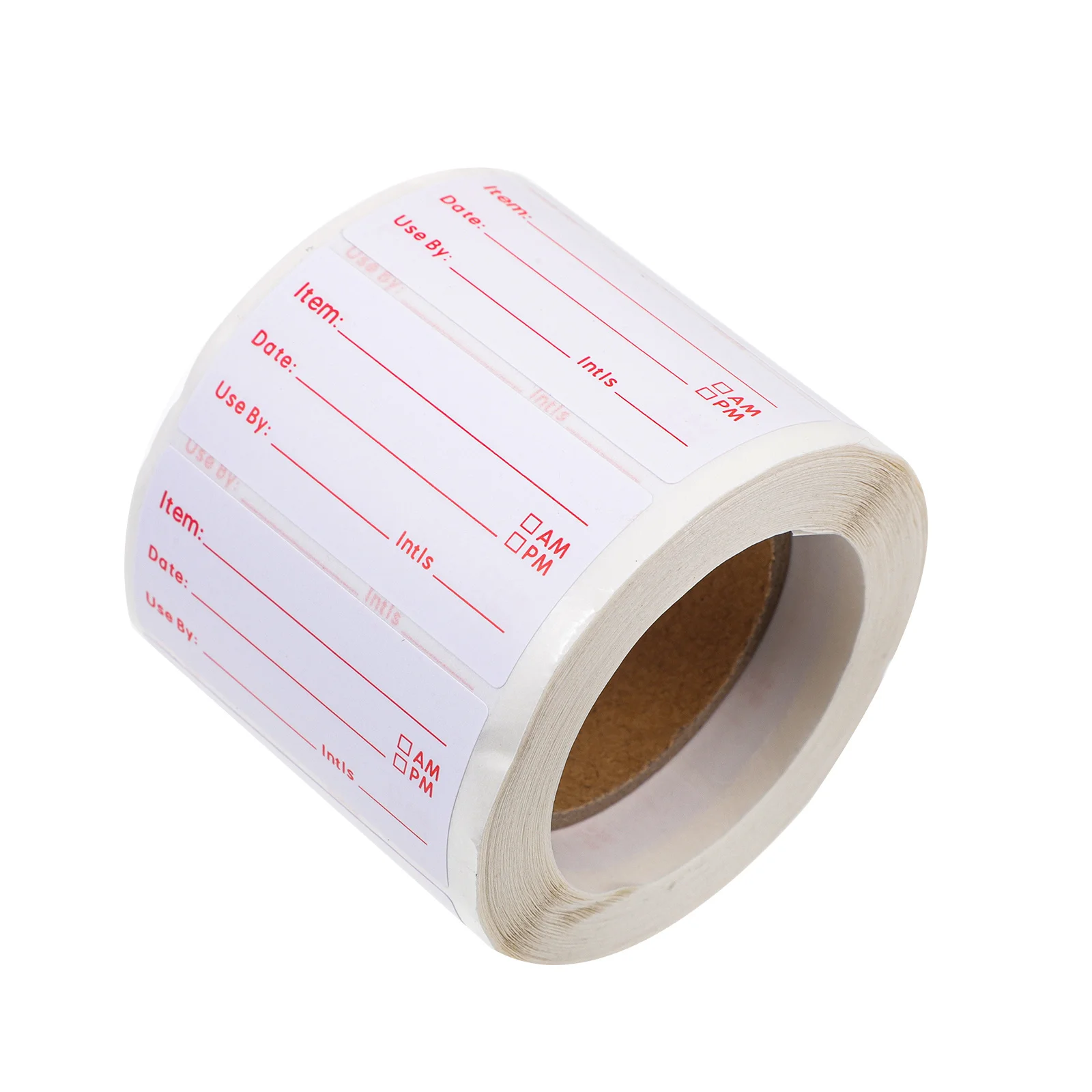 1 rolo de etiquetas rotativas graváveis para alimentos, adesivos autoadesivos removíveis, freezer, seguro, fácil descascar, recipientes reutilizáveis