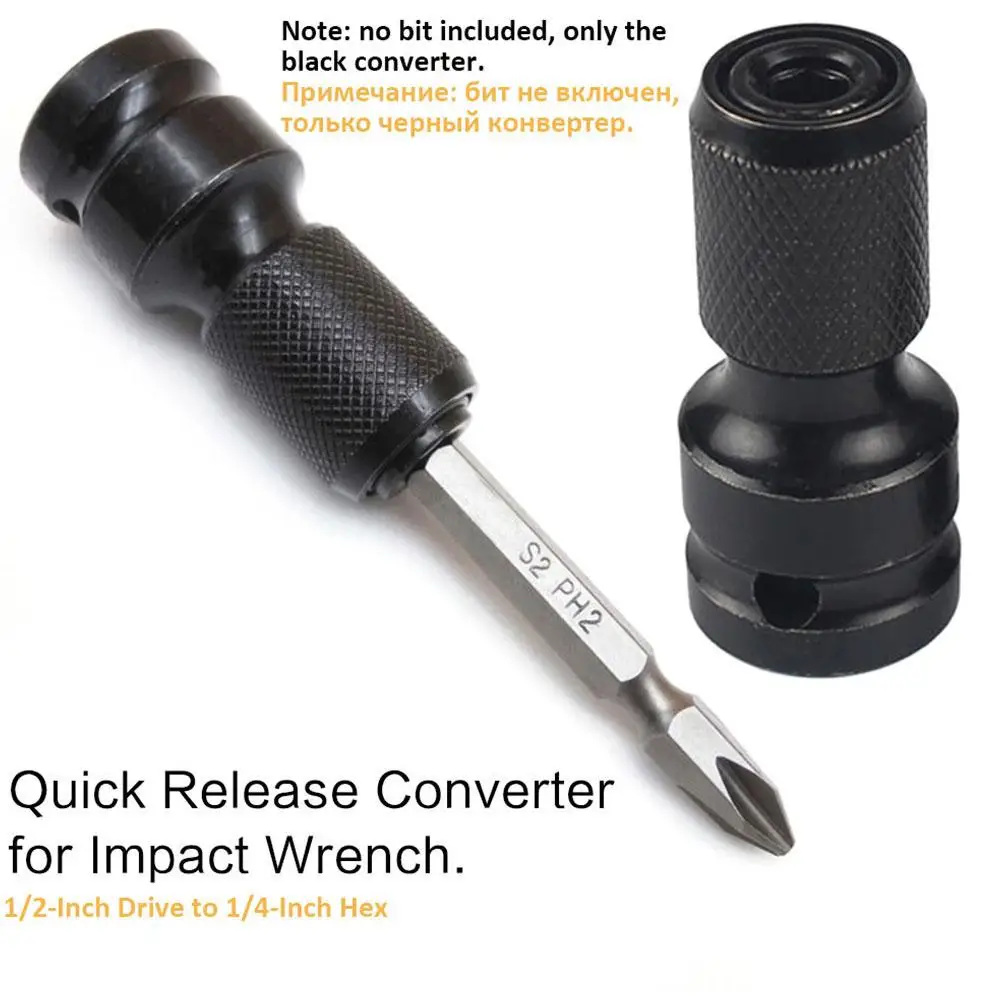 Adaptador de llave eléctrica de liberación rápida, adaptador de enchufe hembra, adaptador de mandril convertidor para accesorios de llave de impacto y trinquete