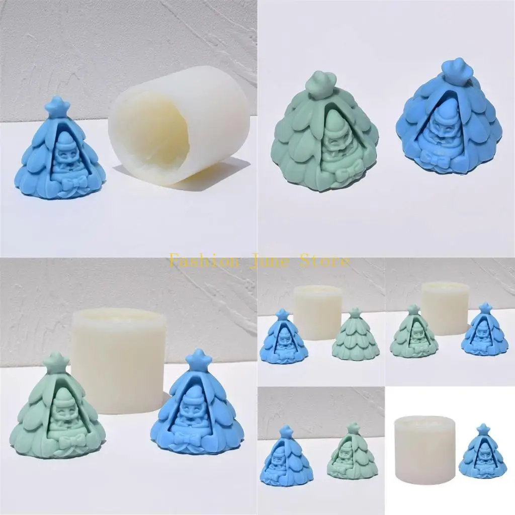 

N5KA Christmas Tree Mold Gypsum Ornament Mould Home Decoration Molds Handmade Jewelry for Aromatherapys Enthusiasts