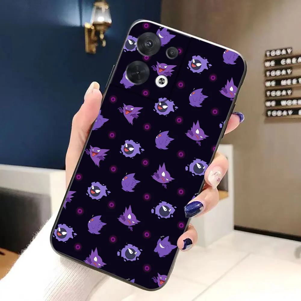 أنيمي P-Pokemon G-Gengar مخصص صور جراب هاتف ل ممن لهم رينو 13 13F 12 11 11F 10 8 8T 7 7Z 6 6Z 5 5F 4F 4 لايت F29 حافظة من البولي يوريثان