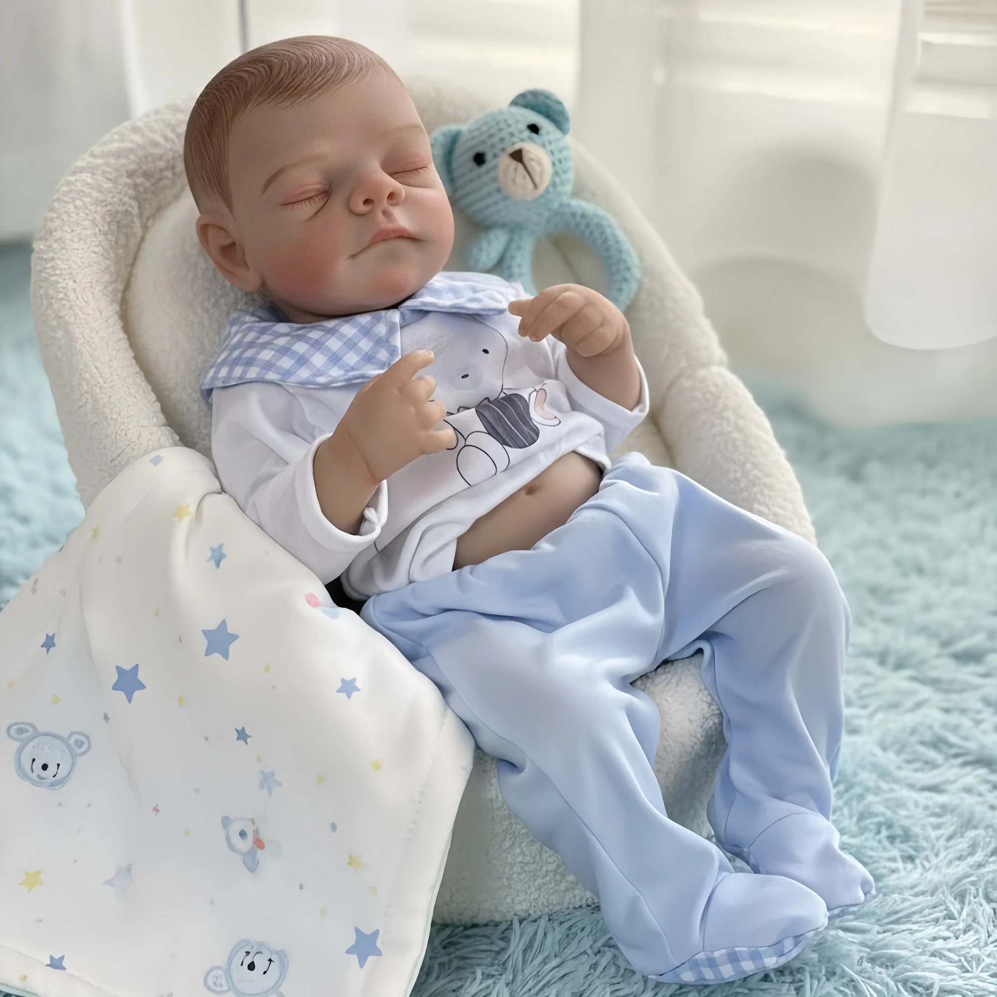 18 بوصة/45 سنتيمتر قابل للغسل تولد من جديد فتاة و دمى صبي مع شعر مطلي لمسة ناعمة الفينيل الجسم نابض بالحياة تولد من جديد دمية بيبي تولد من جديد دي سيليكونا