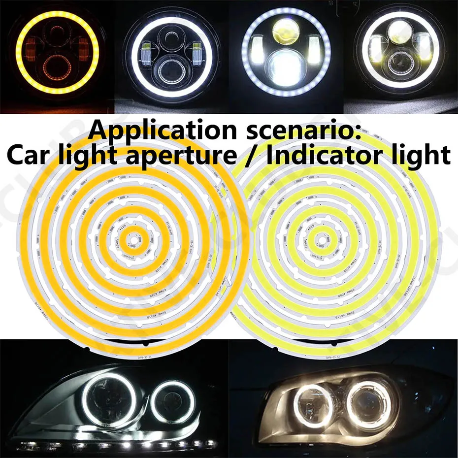 Angel Eyes 20mm 40mm 60mm 80mm 100mm 120mm DC12V Halo-Ring für Auto-LED-Nebelscheinwerfer Motorrad-Tagfahrlicht DRL Scheinwerfer – Detail 5