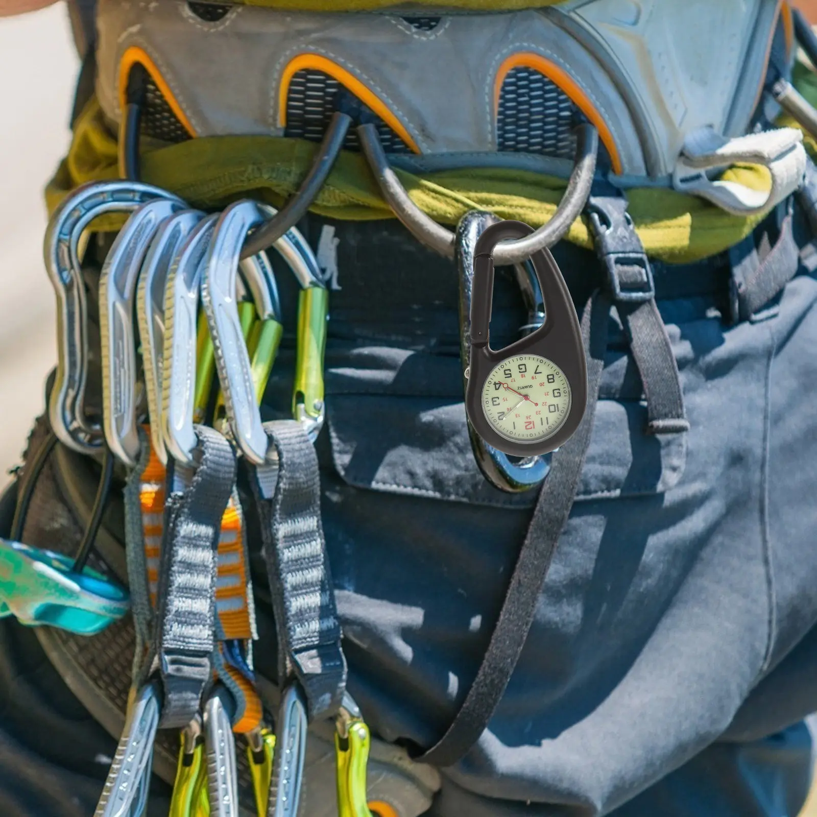 

Набор из 2-х кварцевых часов-карабинов из сплава с флуоресцентным дисплеем, портативные, для активного отдыха, альпинизма, походов, кемпинга