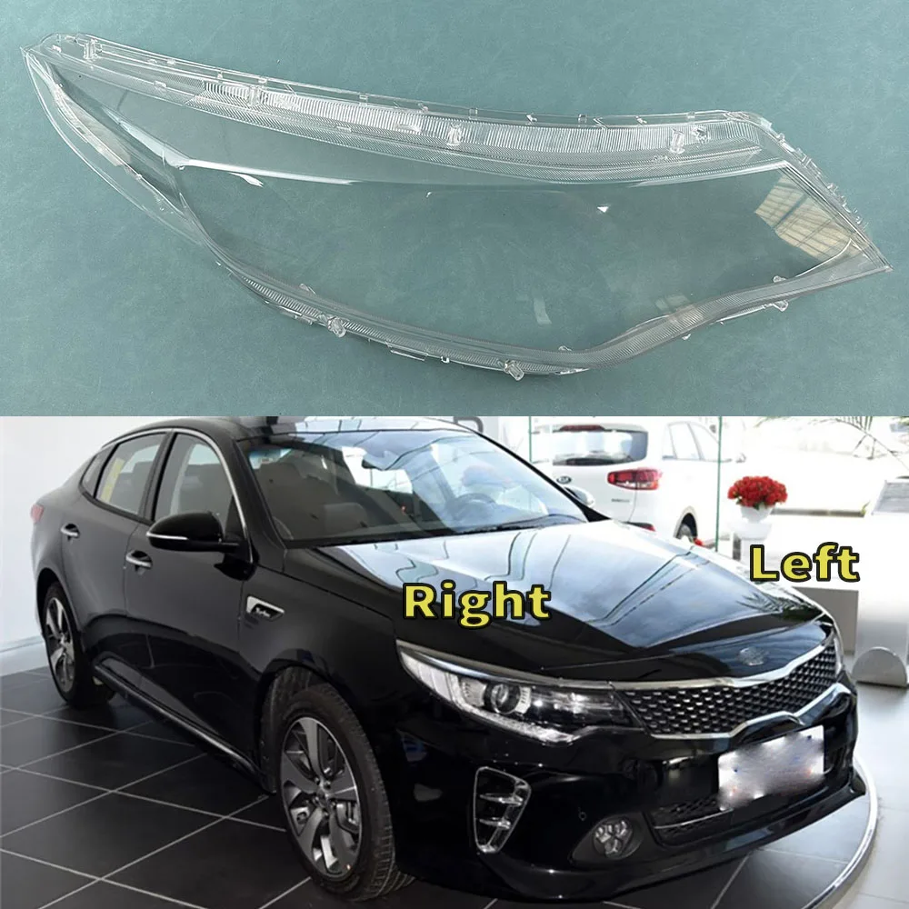 

For Kia K5 2016 2017 Front Headlight Cover Transparent Lamp Shade Headlamp Shell Lens Plexiglass Replace Original Lampshade