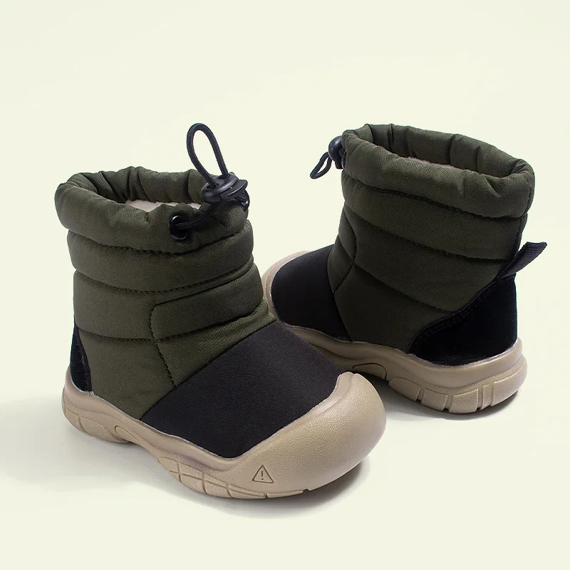 Winter Plush Snow Boots For Children Waterproof Boys Girls Casual Shoes Fashion Thick Bottom Kid Toddler Baby Boots CSH1635