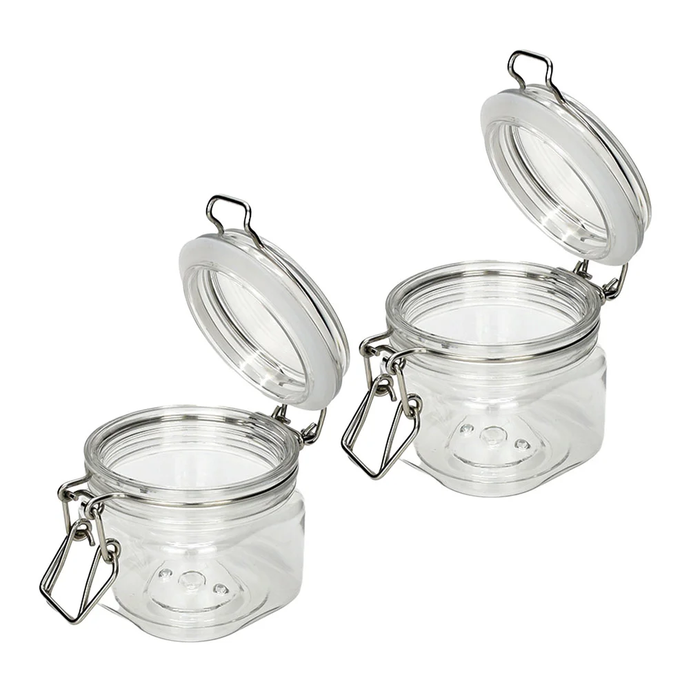 

2 Pcs Honey Airtight Jar Mason Jars Holder for Leakproof Sealed Storage Bottle Packing Bottles The Pet Mel Container