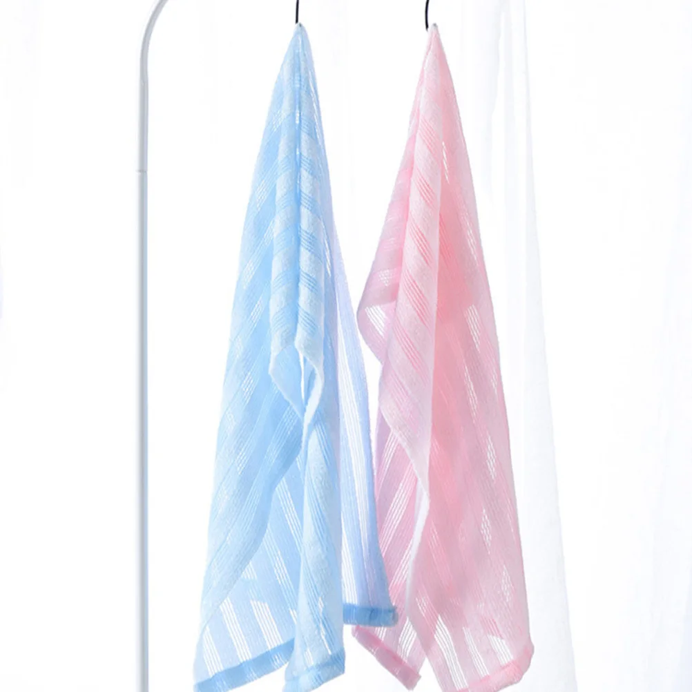 

2pcs Long Strip Exfoliating Towel Premium Back Scrubber Body Scrubbing Bath Wash Tool Travel Showering Accessory