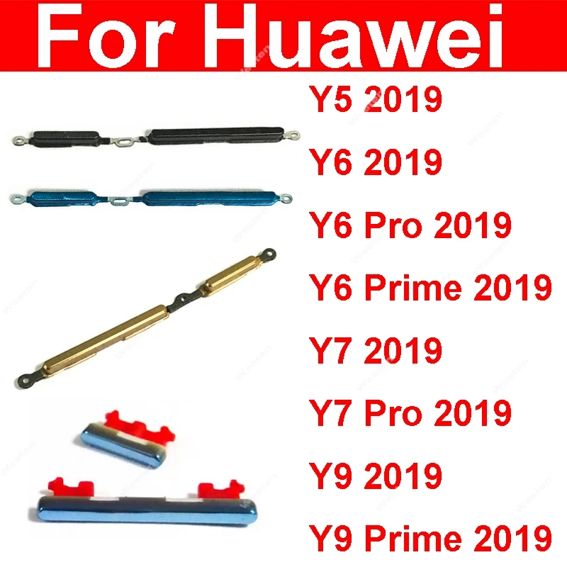 Side Button For Huawei Y5 Y6 Y7 Pro Y9 2019 Y6Pro Y6 Y9 Prime 2019 Up/Down Volume Power Power SideKey Button Control Parts