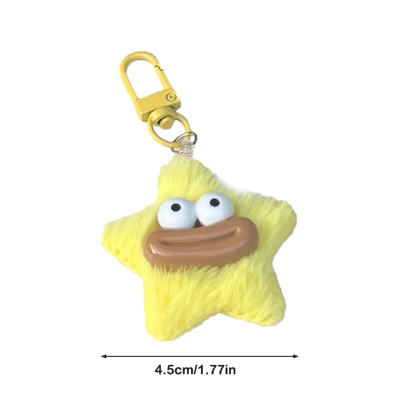 1pc Stelle Sveglie Peluche Bambola Squeak Portachiavi FAI DA TE Soffice Morbido Zaino Borsa Per Auto Ciondolo Pendenti E Ciondoli Per I Bambini Regalo Portachiavi Ciondolo