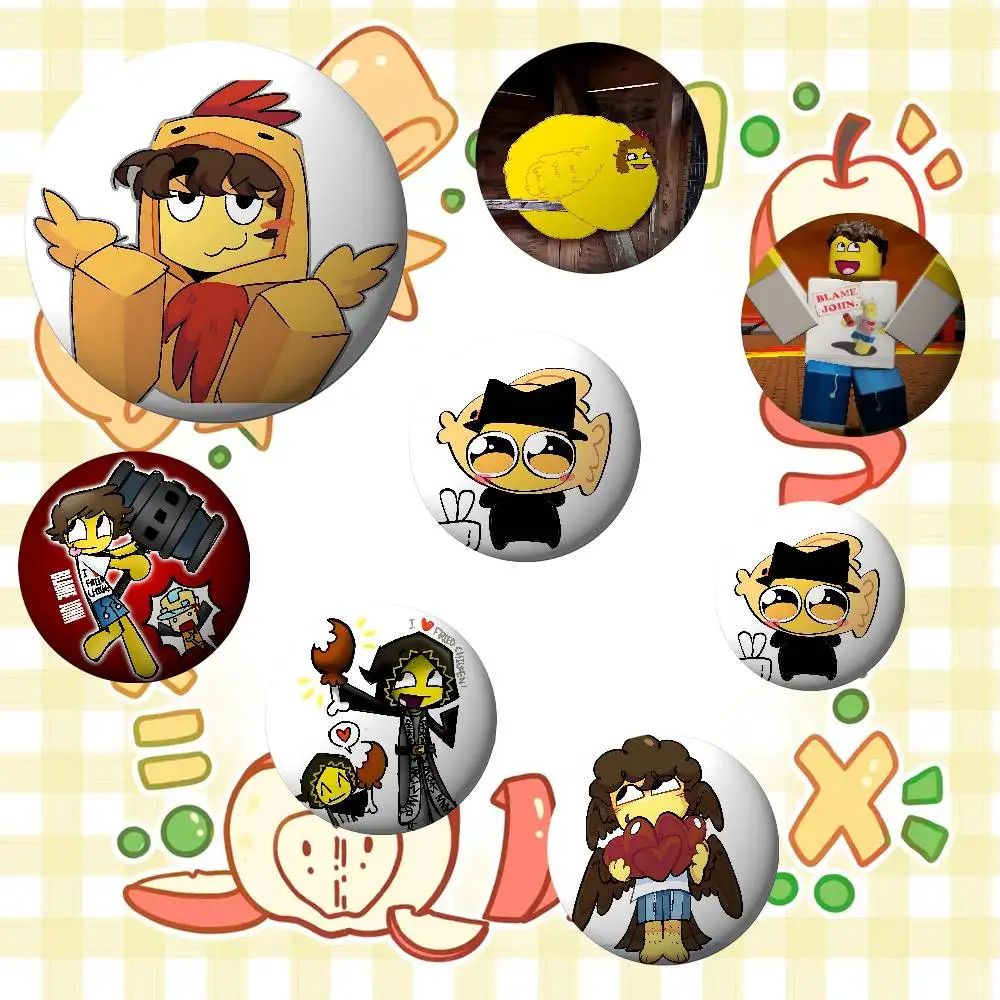 I Love Fried Chicken Shedletsky Badges Tinplate Soft Button Pin Brooch Metal Badge Custom Jewelry Accessories Hat Bag Lapel