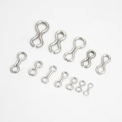 1000Pcs Fishing Lure Hard bait Stainless Steel 8 Buckle Ring Lure Leader Sinker Eyes Connector Fishing Tackle Accessories Pesca