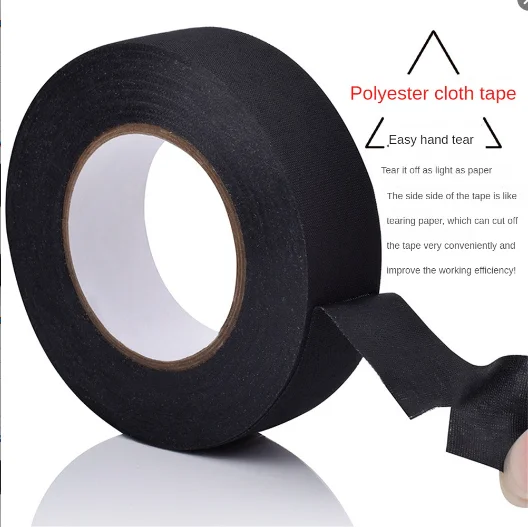 15 Meter Heat-resistant Flame Retardant Tape Adhesive Cloth Tape For Car Cable Harness Wiring Loom Protection Width 9/15/19/25MM