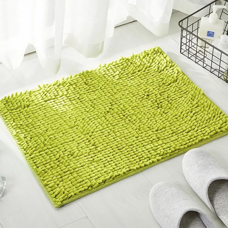 Chenille Bathroom Rug Super Soft Absorbent Rubber Backing Quick Drying Machine Washable Tubs And Showers Home Decor Accessory