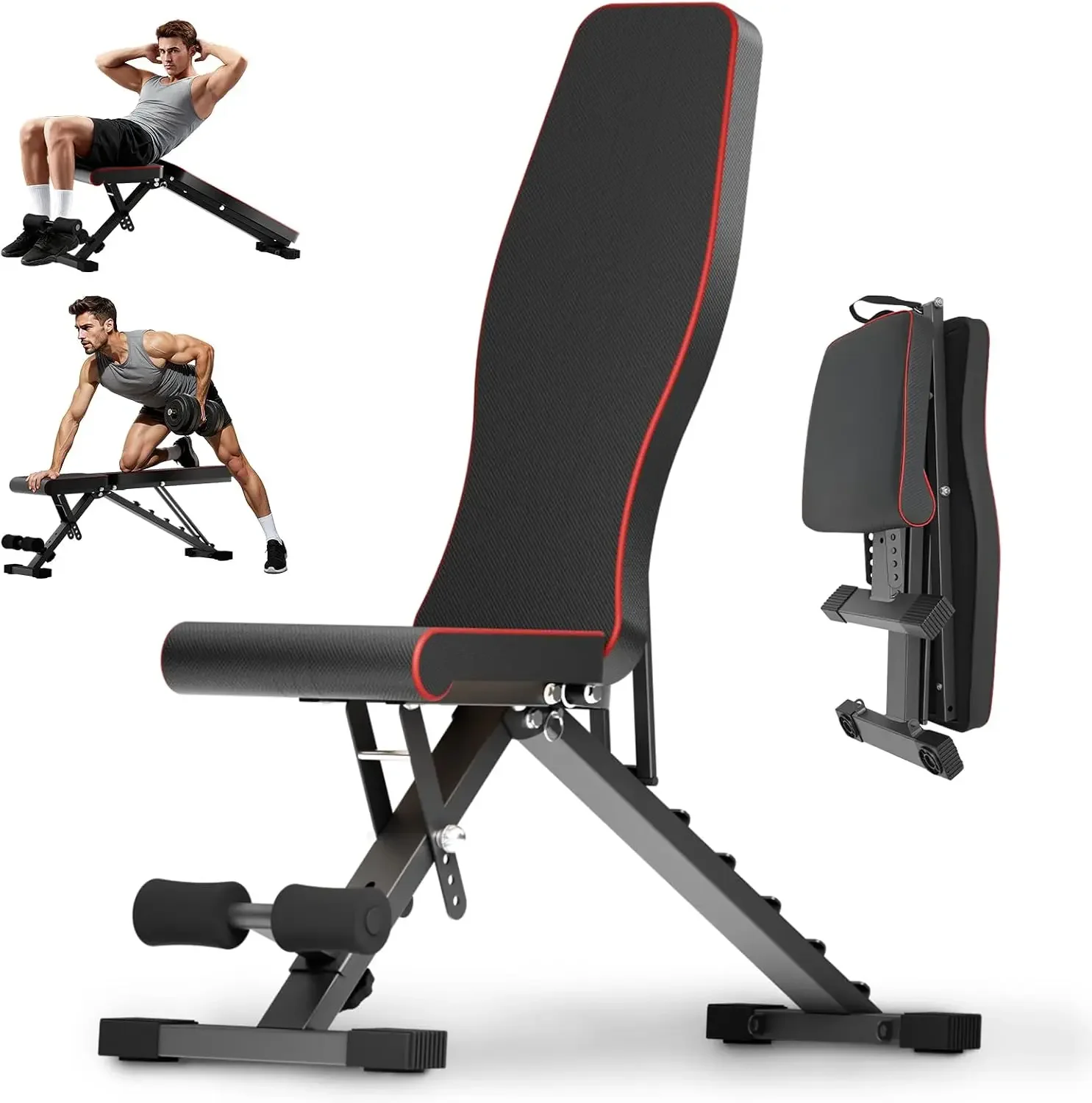 Adjustable Weight Bench, 660LBS Multifunctional Workout Benches, Foldable Incline Decline Bench Press, Full Body Strength Traini