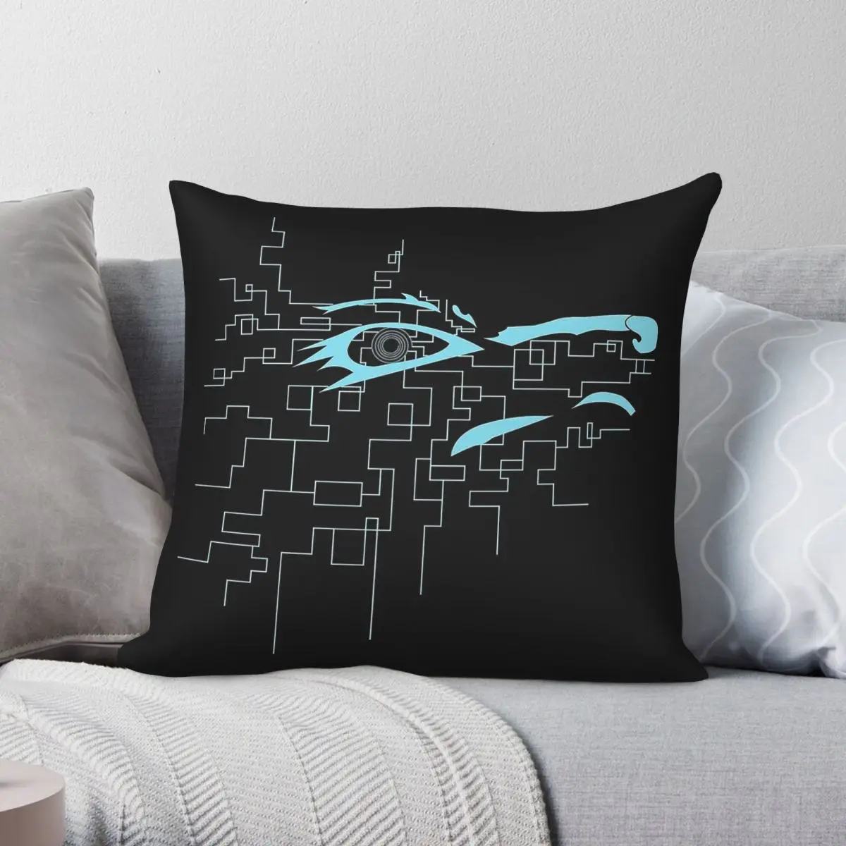 Twilight Portal Wolf Link Square Pillowcase Polyester Linen Velvet Pattern Zip Decor Sofa Seater 45x45