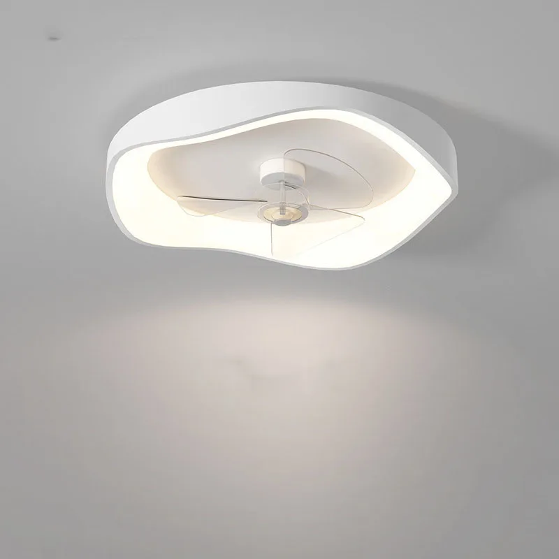 Northern Europe Minimal Bedroom Ceiling Fan Light Modern Art Ceiling Mounted Electric Fan Lamp White Home ventilador de techo