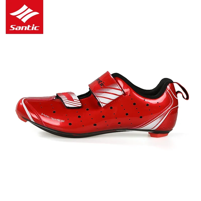 Santic Mens Professional custom road triathlon shoes with carbon sole