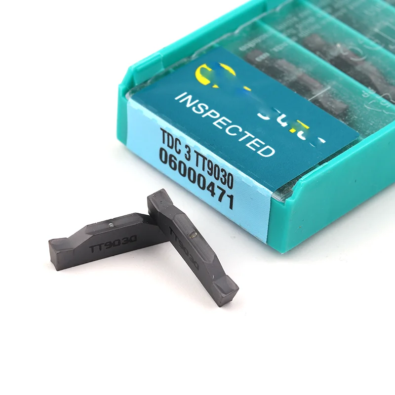Твердосплавные пластины TDC2 TDC3 TDC4 TT9030, оригинальные токарные резцы с ЧПУ, 2 мм, 3 мм, 4 мм, 10 шт.