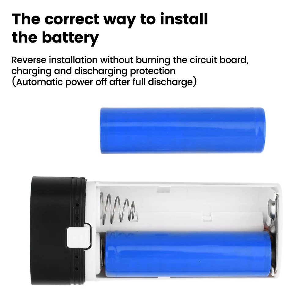 2 Slot TYPE-C 2 X 18650 DIY Portable Battery Holder DIY Mobile Storage Box  LCD Display Power Bank Case Box 5V Battery Charge Ca