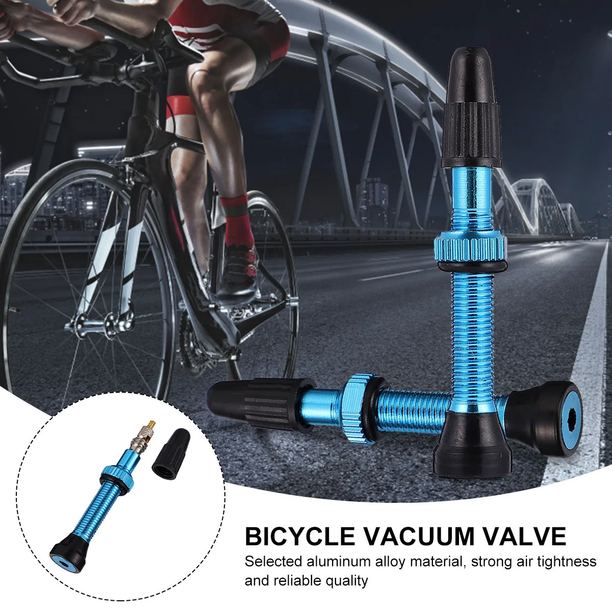 

1pc French Valve 40Mm -Ring Design Durable Bike Tire Parts For Mountain Bicycle Tubeless Inflating Cycling