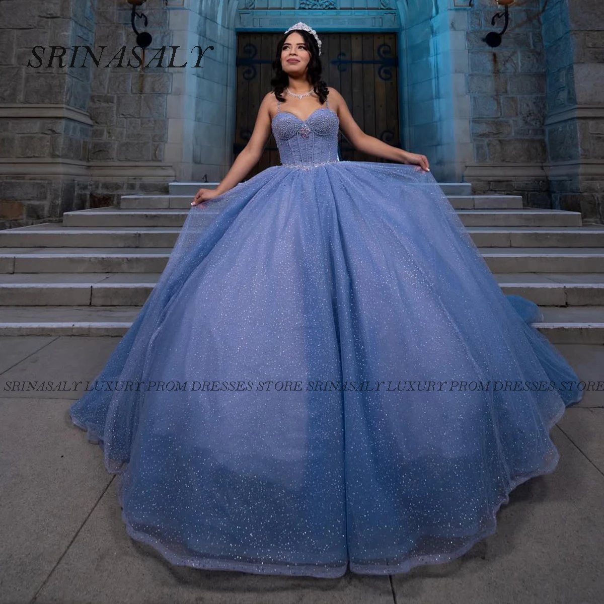 

Customized Mexican Quinceaneras Dress Ball Gowns 3D Flowers Beaded Sequins Formal Appliques 15 Dress Vestidos De 15 Años