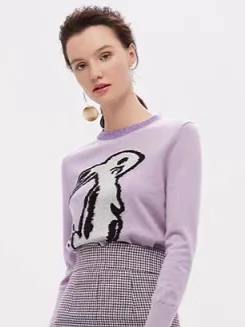 Серия Red Bead Зимний вязаный шерстяной свитер с тяжелой вышивкой Pearl Long Sve Свободный крой на пуговицах Кружевная панель Смесь ледяного шелка