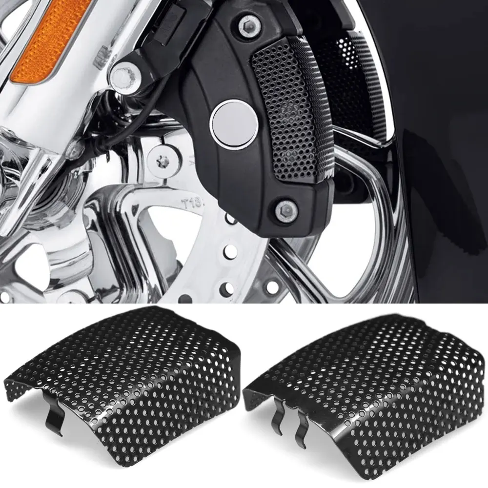 

Motorcycle Accessories Black Front caliper cover Fit For Harley Touring Electra Glide Road King CVO V-Rod Softail Trike2006-2019
