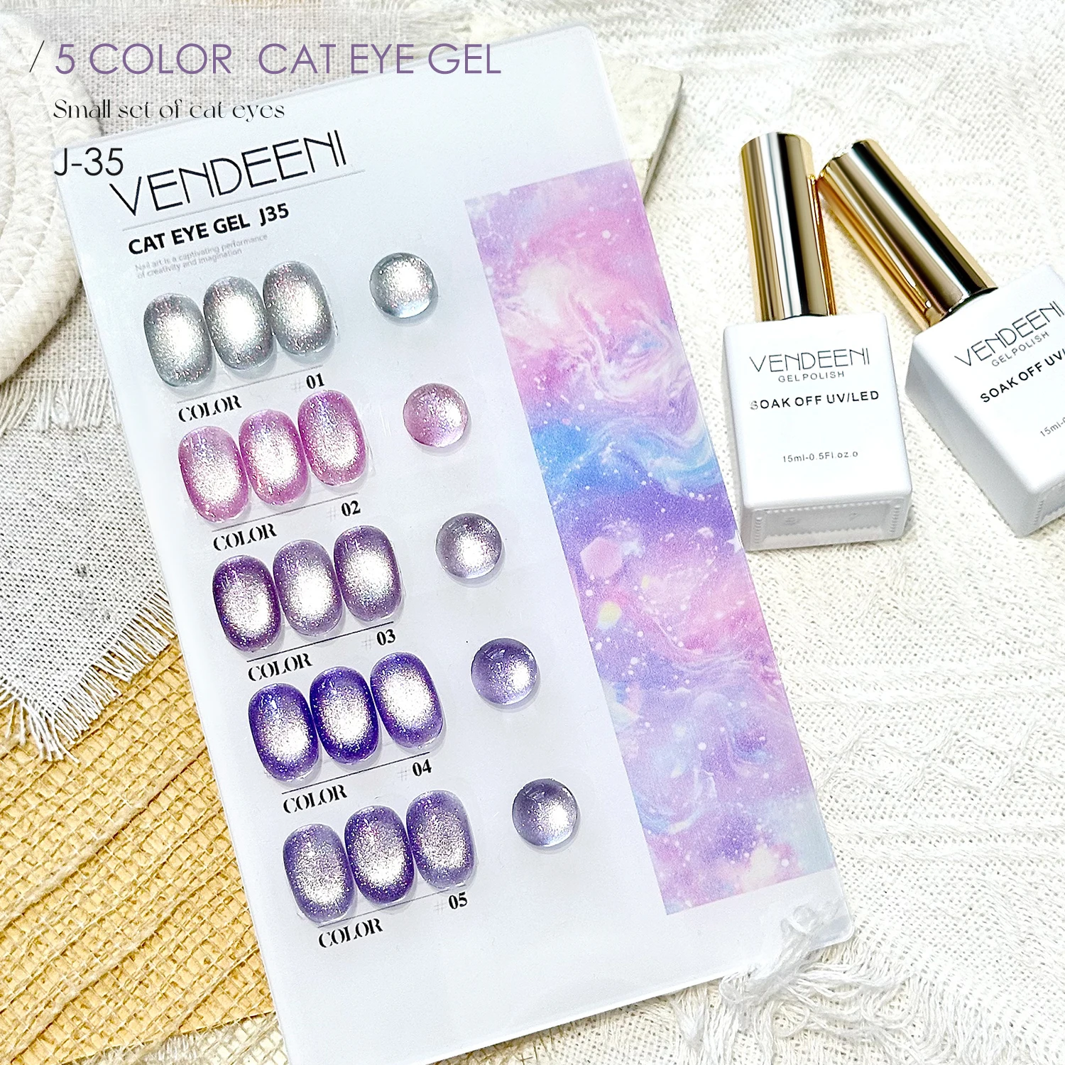 

Vendeeni Hiqh Quality Sock Off Crystal Moonlight Jelly Cat Eye Gel Ceramic Magnetic Reflective Crystal Cat Eye Gel Nail Polish